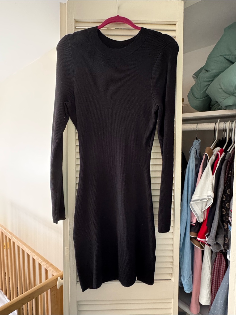 Hollister Long Sleeve Ribbed Knit Dress